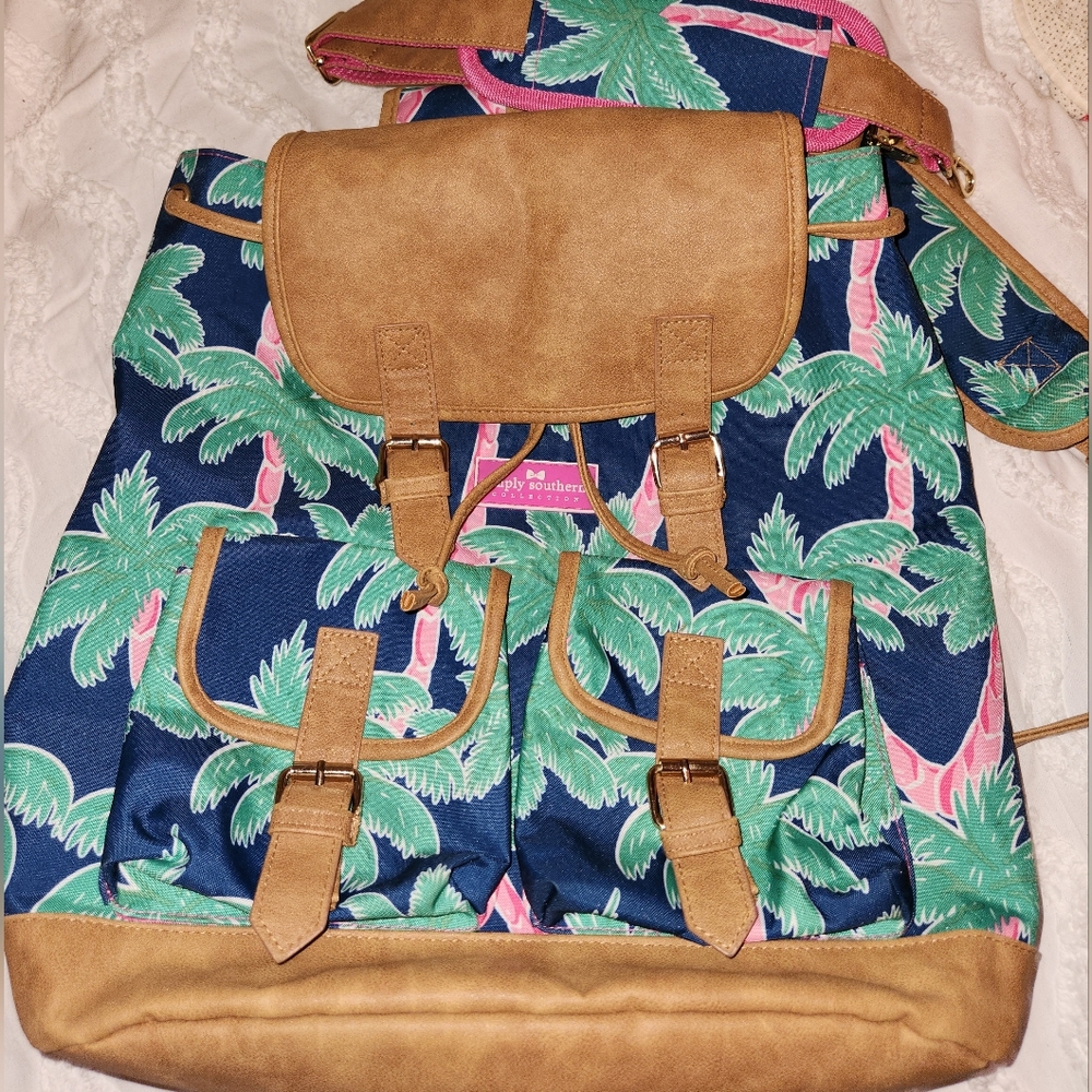 Simply Southern Tropical Palm Print Backpack